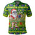 Cook Islands Christmas Polo Shirt Cool Santa Claus LT6 Green - Polynesian Pride