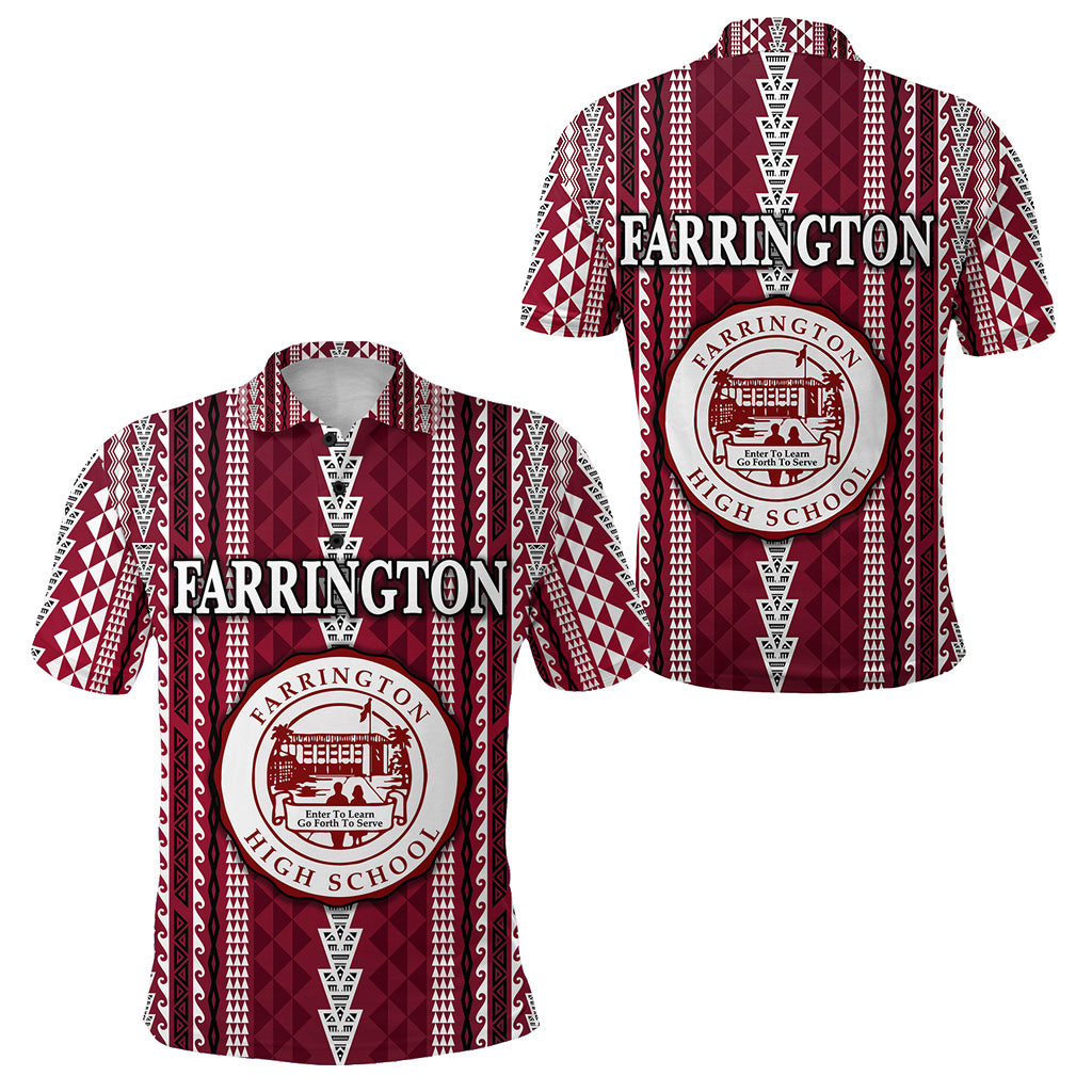 Hawaii Farrington High School Polo Shirt Simple Style LT8 Unisex Maroon - Polynesian Pride