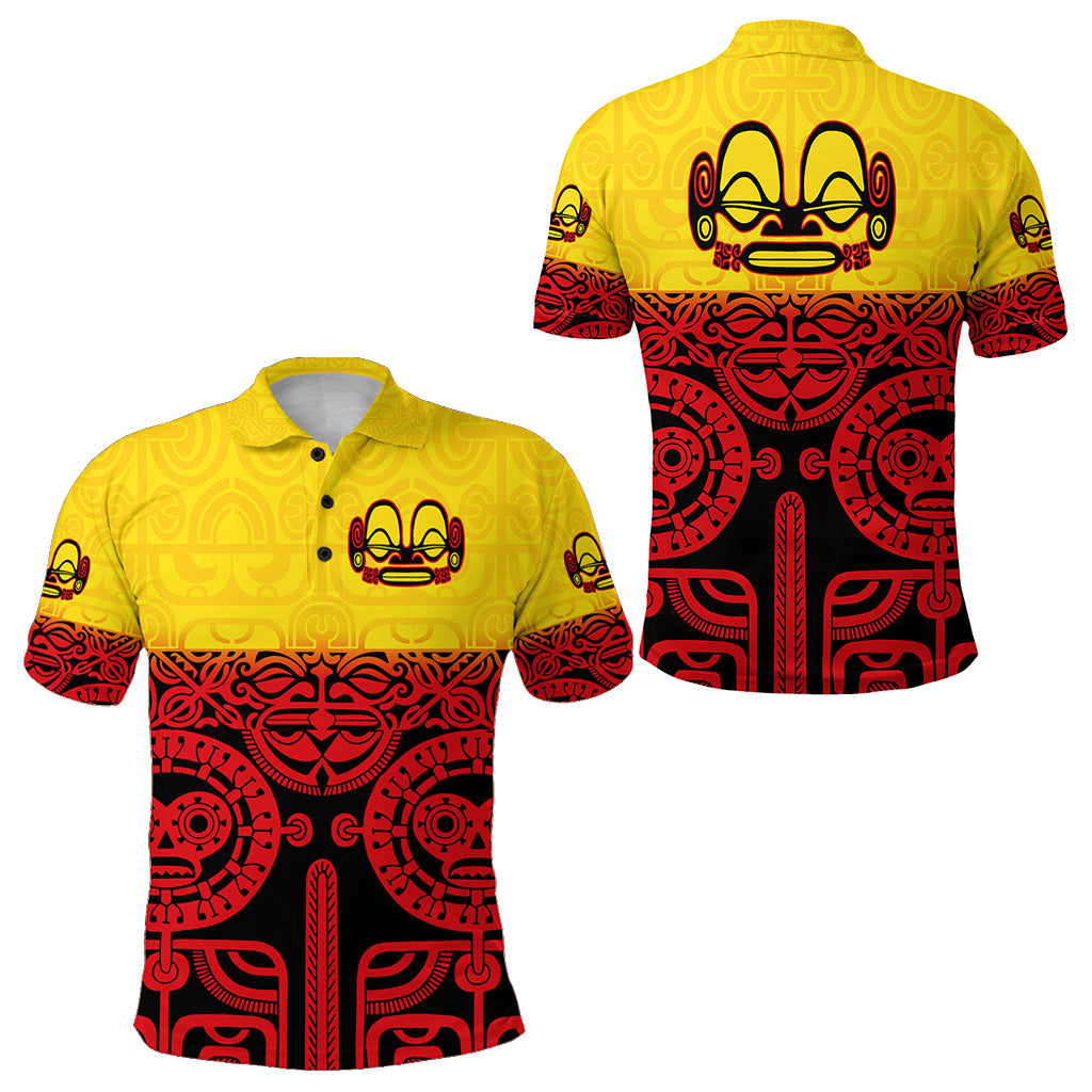 Marquesas Islands Polo Shirt Marquesan Tattoo Special Style Gradient Red LT8 - Polynesian Pride
