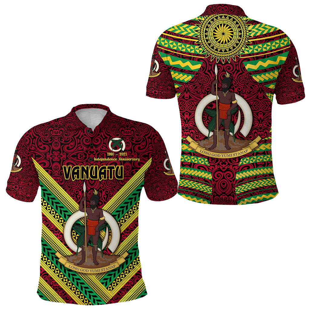 Vanuatu Special Independence Anniversary Polo Shirt Creative Style Red LT8 Unisex Red - Polynesian Pride