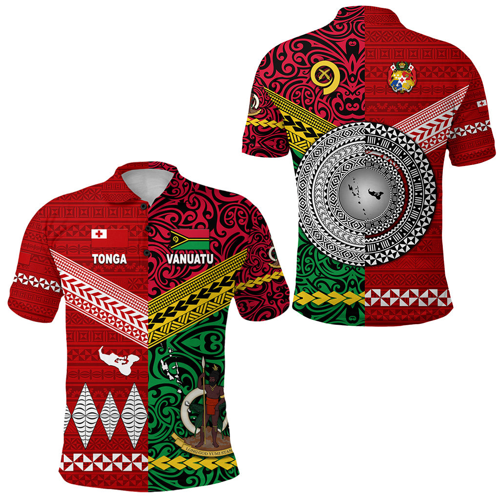 Vanuatu Tonga Polo Shirt Polynesian Together Bright Red LT8 Unisex Red - Polynesian Pride