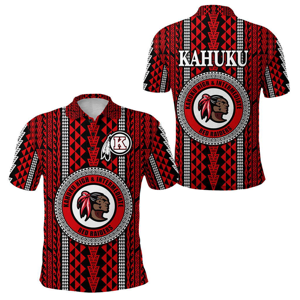 Hawaii Kahuku School Polo Shirt Kahuku High School Simple Style LT8 Unisex Red - Polynesian Pride