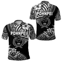 FSM Pohnpei Polo Shirt Unique Vibes Black LT8 Unisex Black - Polynesian Pride