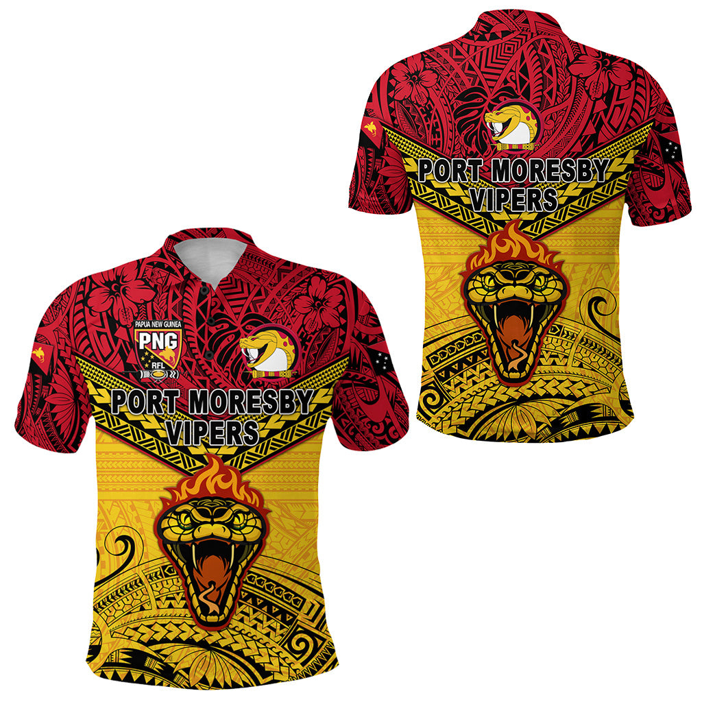 Papua New Guinea Port Moresby Vipers Polo Shirt Rugby Original Style Red LT8 Unisex Red - Polynesian Pride