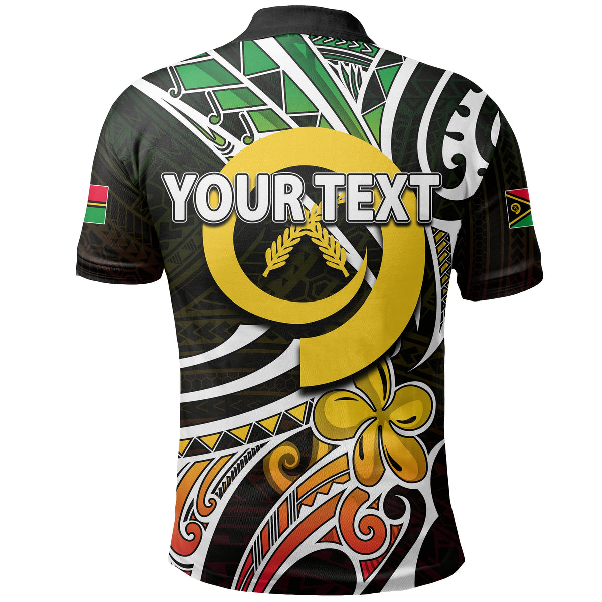 Custom Vanuatu Polo Shirt Tribal Tattoo No.1 LT6 - Polynesian Pride