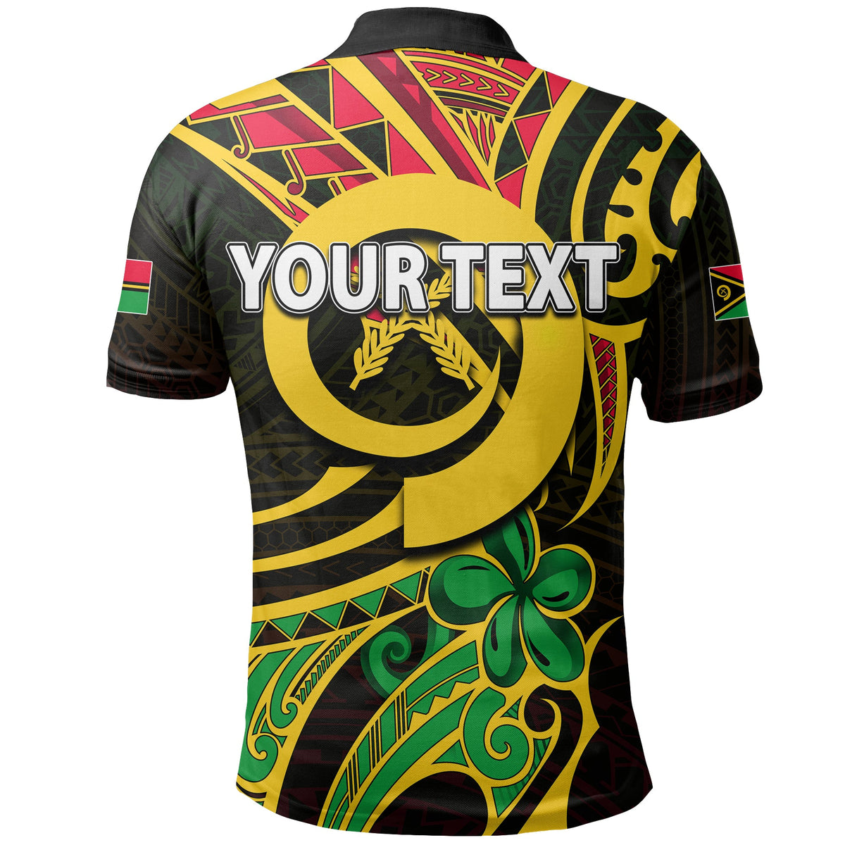 Custom Vanuatu Polo Shirt Tribal Tattoo No.2 LT6 - Polynesian Pride