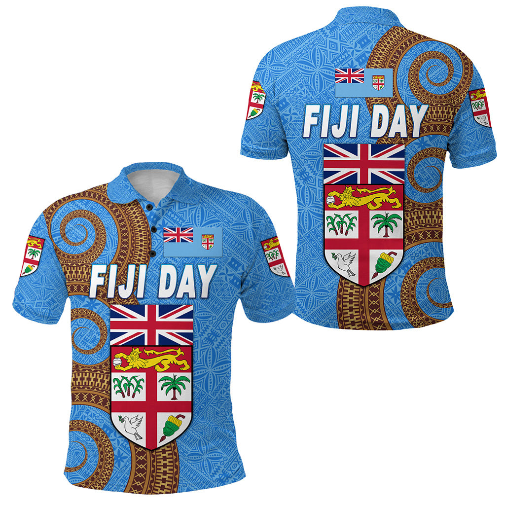 Fiji Day Polo Shirt Independence Anniversary Simple Style LT8 Unisex Blue - Polynesian Pride