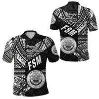 Federated States of Micronesia Polo Shirt FSM Happy Independence Day Original Vibes Black LT8 Unisex Black - Polynesian Pride