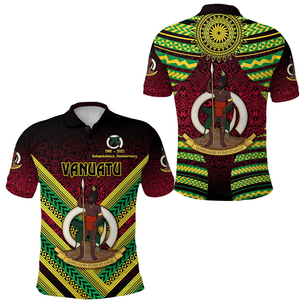 Vanuatu Special Independence Anniversary Polo Shirt Creative Style Gradient Red LT8 Unisex Red - Polynesian Pride