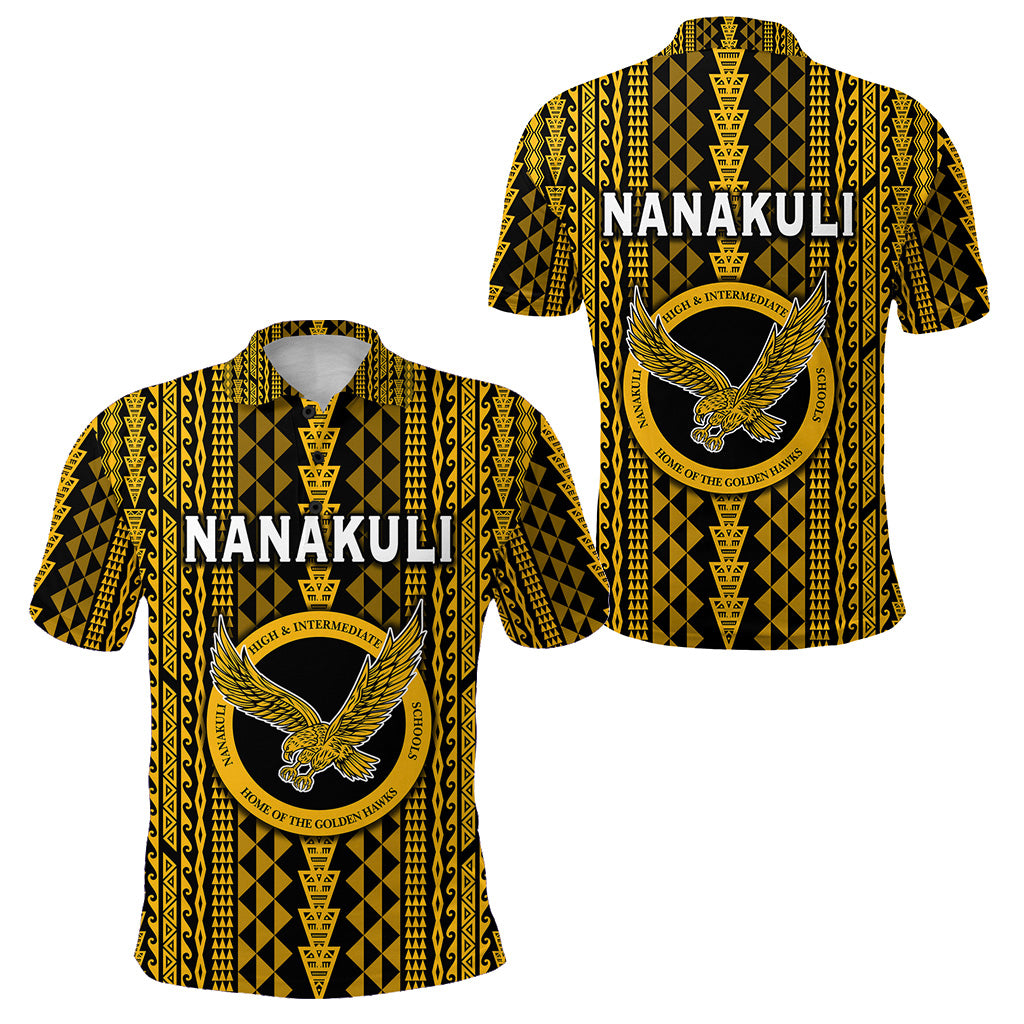 Hawaii Nanakuli School Polo Shirt Golden Hawks Simple Style LT8 Unisex Gold - Polynesian Pride