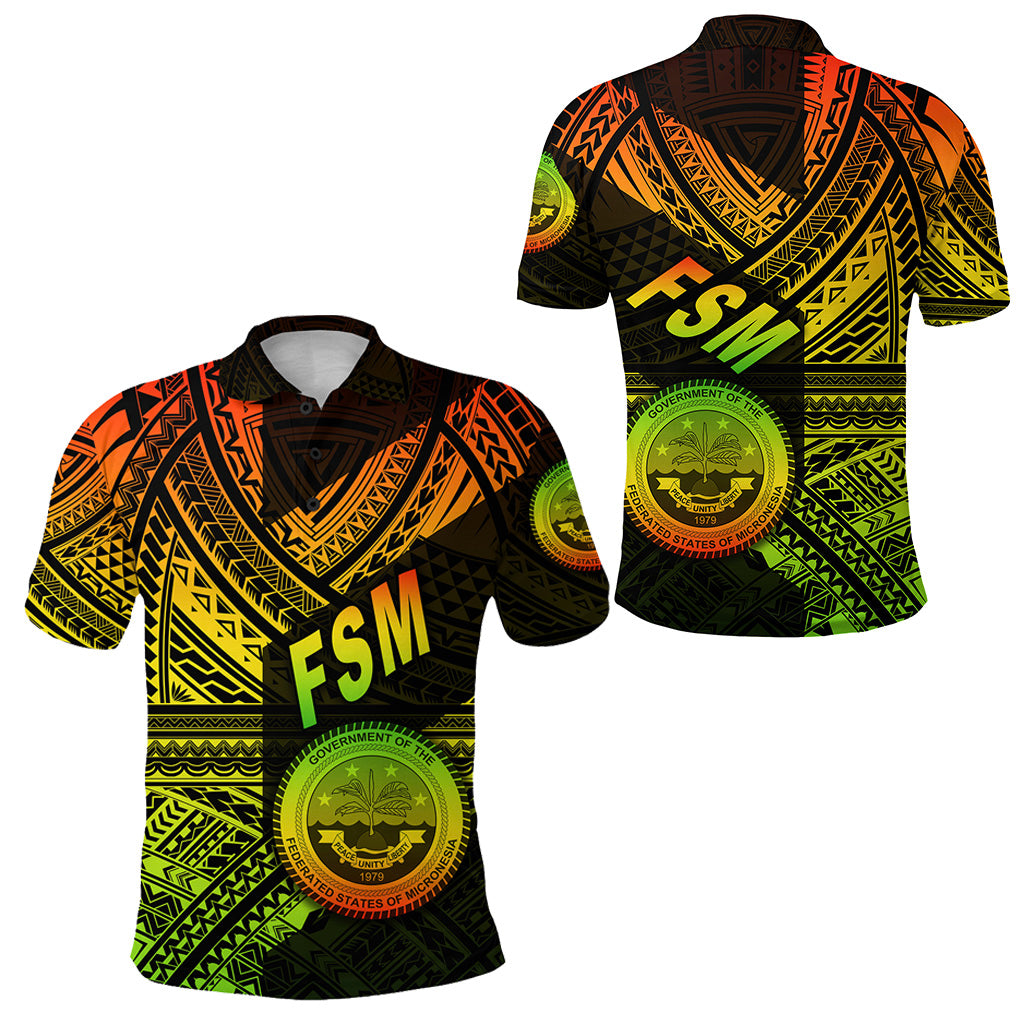 Federated States of Micronesia Polo Shirt FSM Original Style Reggae LT8 Unisex Reggae - Polynesian Pride