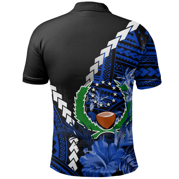 Hawaii Summer Polo Shirt Mix Polynesian Black LT6 main image 1