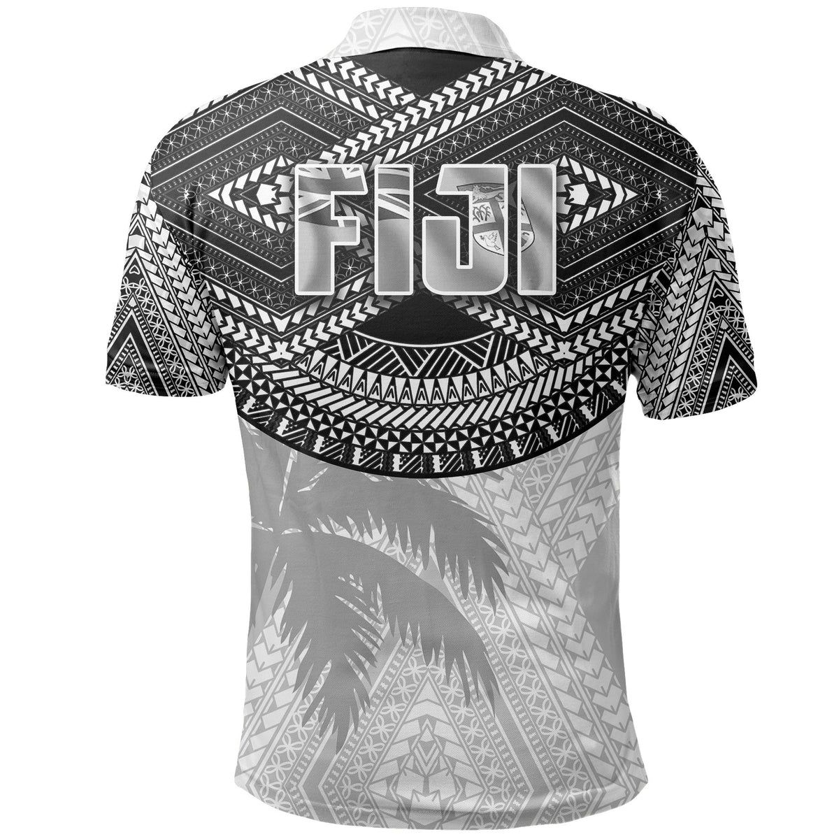 Fiji Rugby Polynesian Polo Shirt White - Polynesian Pride