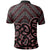 New Zealand Polo Shirt Maori Graphic Tee patterns Red LT6 - Polynesian Pride