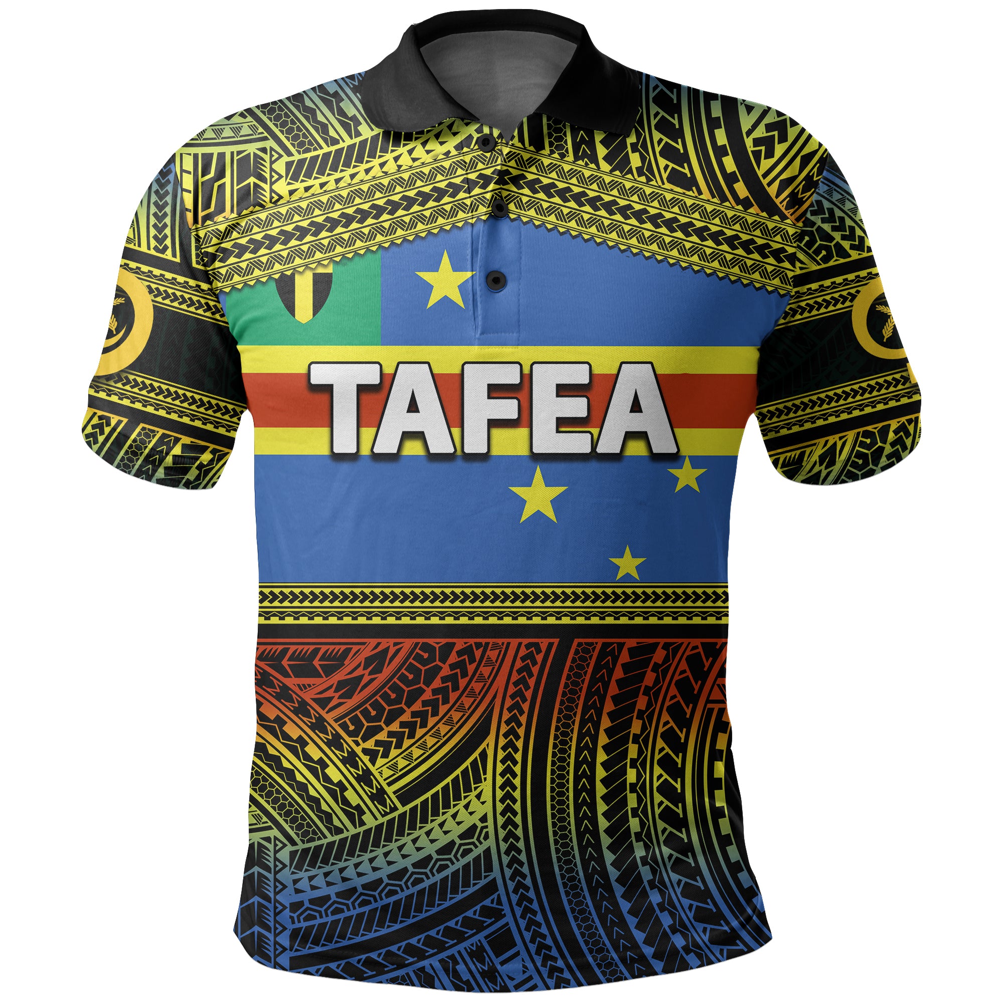 Custom Tafea Province Polo Shirt Of Vanuatu Polynesian Patterns LT6 Yellow - Polynesian Pride