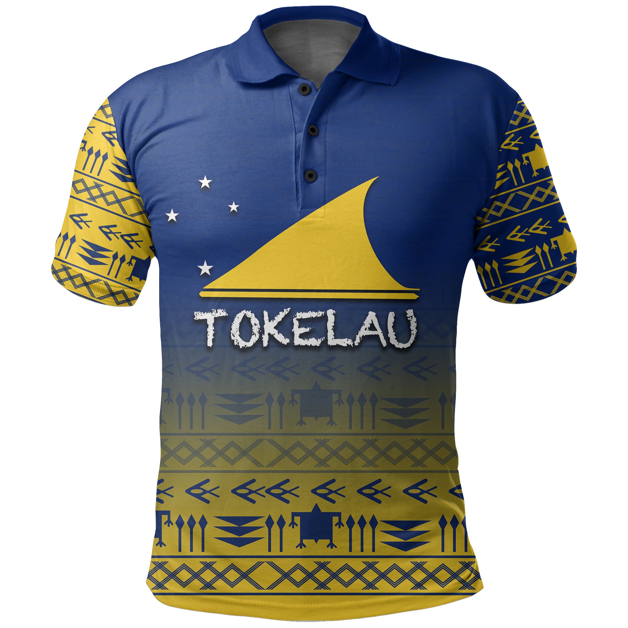 Custom Tokelau Polo Shirt Special Patterns LT6 Unisex Blue - Polynesian Pride
