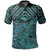 New Zealand Polo Shirt Maori Graphic Tee patterns Paua Shell LT6 Unisex Green - Polynesian Pride