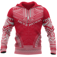 French Polynesia Chief Pullover Hoodie Unisex Red - Polynesian Pride