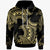 Polynesian Hoodie Sea Ripples Pattern Gold Color Unisex Gold - Polynesian Pride