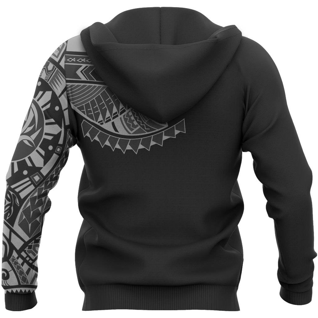 Hoodie Polynesian Gray Chest Tattoo Style Special - Polynesian Pride