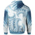 Polynesian Hoodie Hammerhead Shark Tribal Pattern Blue Color - Polynesian Pride