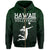Polynesian Volleyball Sport Kakau Hawaii Zip Hoodie Green - Polynesian Pride