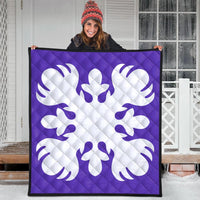 Hawaii Royal Pattern Premium Quilt - Purple - O2 Style - AH - Polynesian Pride