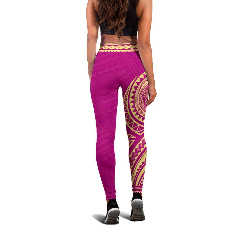 Neo American Samoa Leggings (Pink) A6 - Polynesian Pride