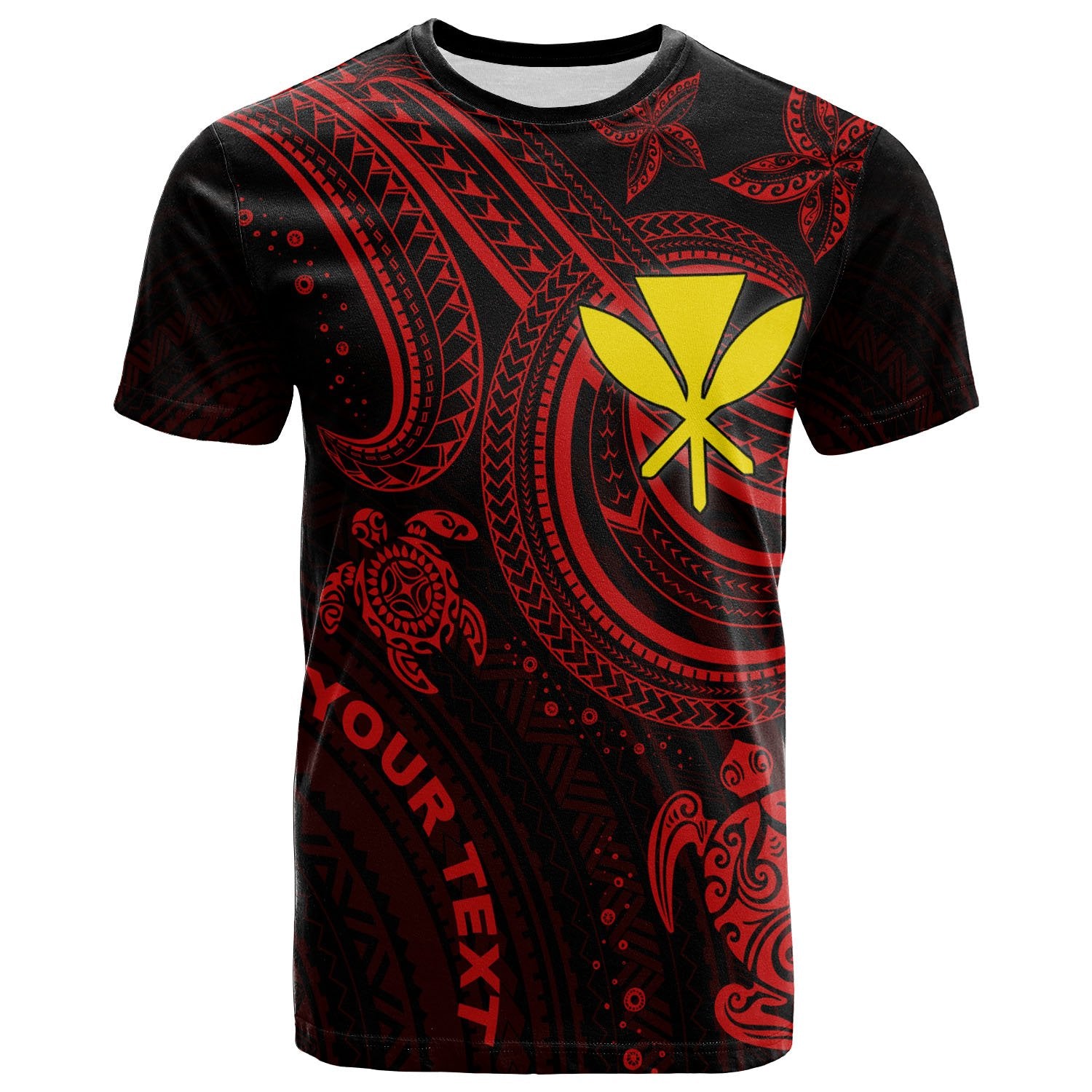 Hawaii Custom T Shirt Red Turtle Unisex Red - Polynesian Pride