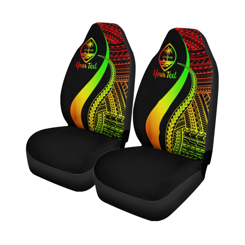 Guam Custom Personalised Car Seat Covers - Reggae Polynesian Tentacle Tribal Pattern - Polynesian Pride