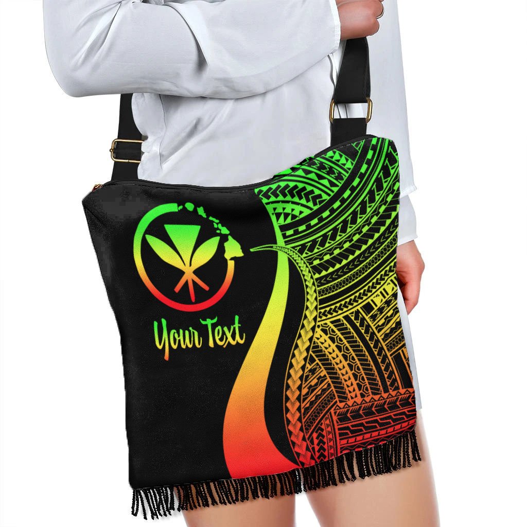 Hawaii Custom Personalised Boho Handbag - Reggae Polynesian Tentacle Tribal Pattern - Polynesian Pride