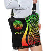 American Samoa Custom Personalised Boho Handbag - Reggae Polynesian Tentacle Tribal Pattern - Polynesian Pride
