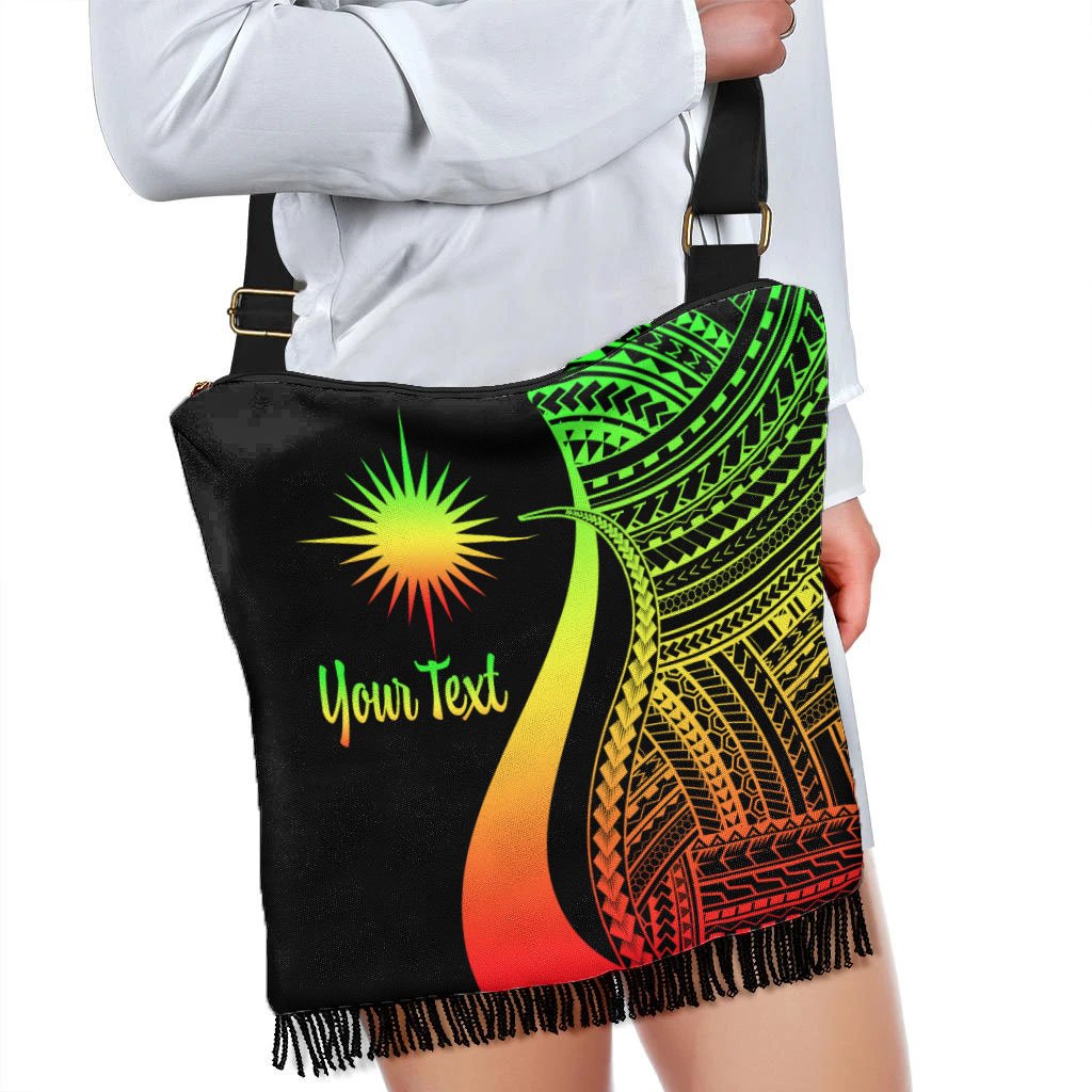 Marshall Islands Custom Personalised Boho Handbag - Reggae Polynesian Tentacle Tribal Pattern - Polynesian Pride