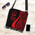 Marshall Islands Boho Handbag - Red Polynesian Tentacle Tribal Pattern Crest