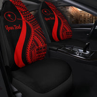 Chuuk Custom Personalised Car Seat Covers - Red Polynesian Tentacle Tribal Pattern - Polynesian Pride