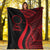 Cook Islands Premium Blanket - Red Polynesian Tentacle Tribal Pattern - Polynesian Pride