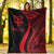 Fiji Custom Personalised Premium Blanket - Red Polynesian Tentacle Tribal Pattern - Polynesian Pride