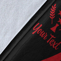 Kosrae Custom Personalised Premium Blanket - Red Polynesian Tentacle Tribal Pattern - Polynesian Pride