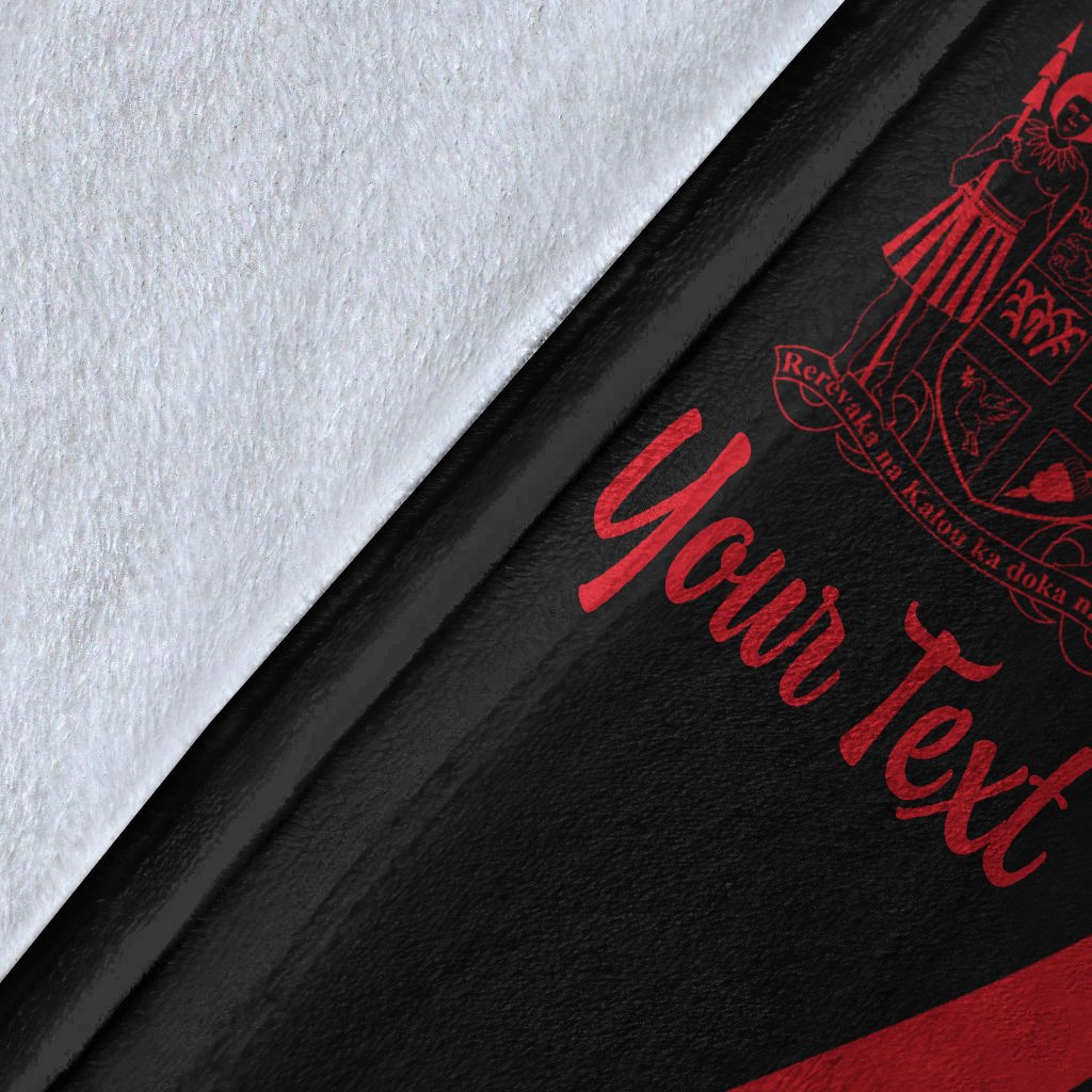 Fiji Custom Personalised Premium Blanket - Red Polynesian Tentacle Tribal Pattern Crest - Polynesian Pride