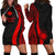 Marshall Islands Women's Hoodie Dress - Red Polynesian Tentacle Tribal Pattern Red - Polynesian Pride