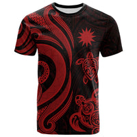 Nauru T Shirt Red Tentacle Turlte Unisex Red - Polynesian Pride