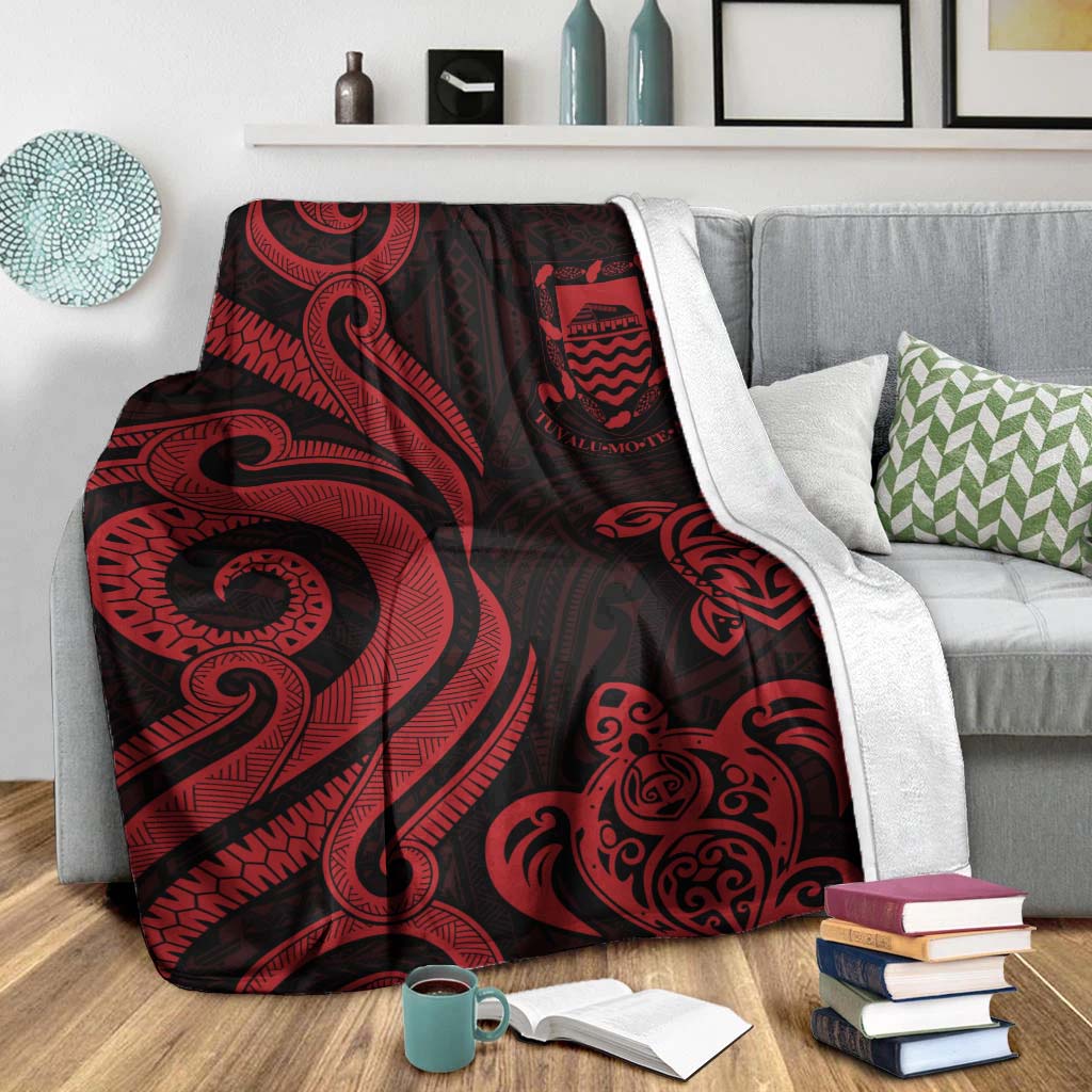 Tuvalu Premium Blanket - Red Tentacle Turtle - Polynesian Pride