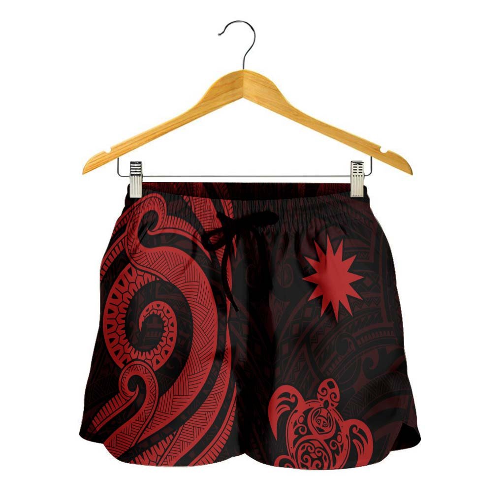 Nauru Women's Short - Red Tentacle Turtle - Polynesian Pride