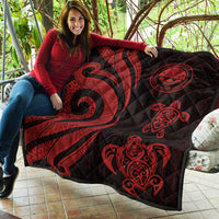 Federated States of Micronesia Premium Quilt - Red Tentacle Turtle - Polynesian Pride