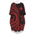 Papua New Guinea Batwing Pocket Dress - Red Tentacle Turtle Women Red - Polynesian Pride