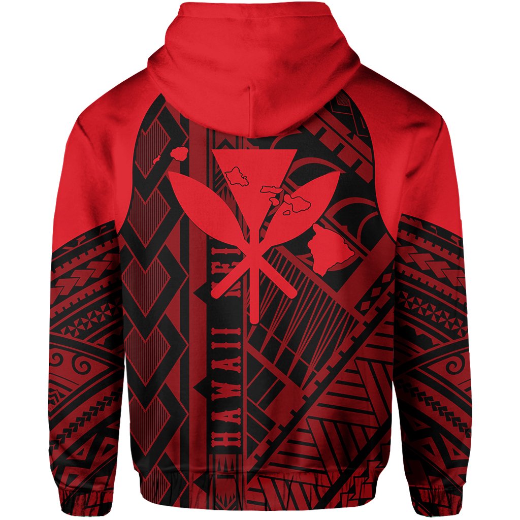 Hawaii Nei Hoodie Zip up Polynesian Red - Polynesian Pride