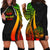 Marshall Islands Women's Hoodie Dress - Reggae Polynesian Tentacle Tribal Pattern Crest Reggae - Polynesian Pride