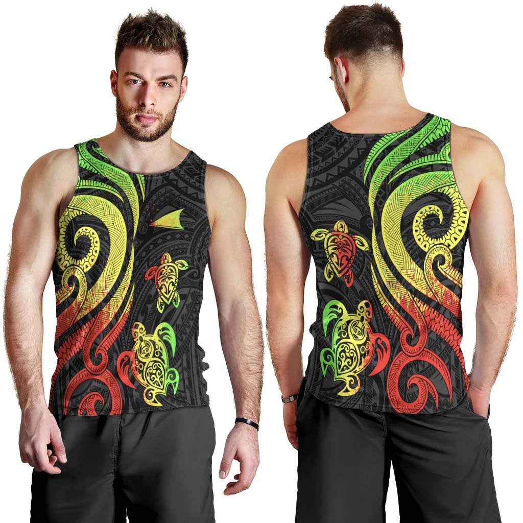 Tokelau Men's Tank Top - Reggae Tentacle Turtle - Polynesian Pride