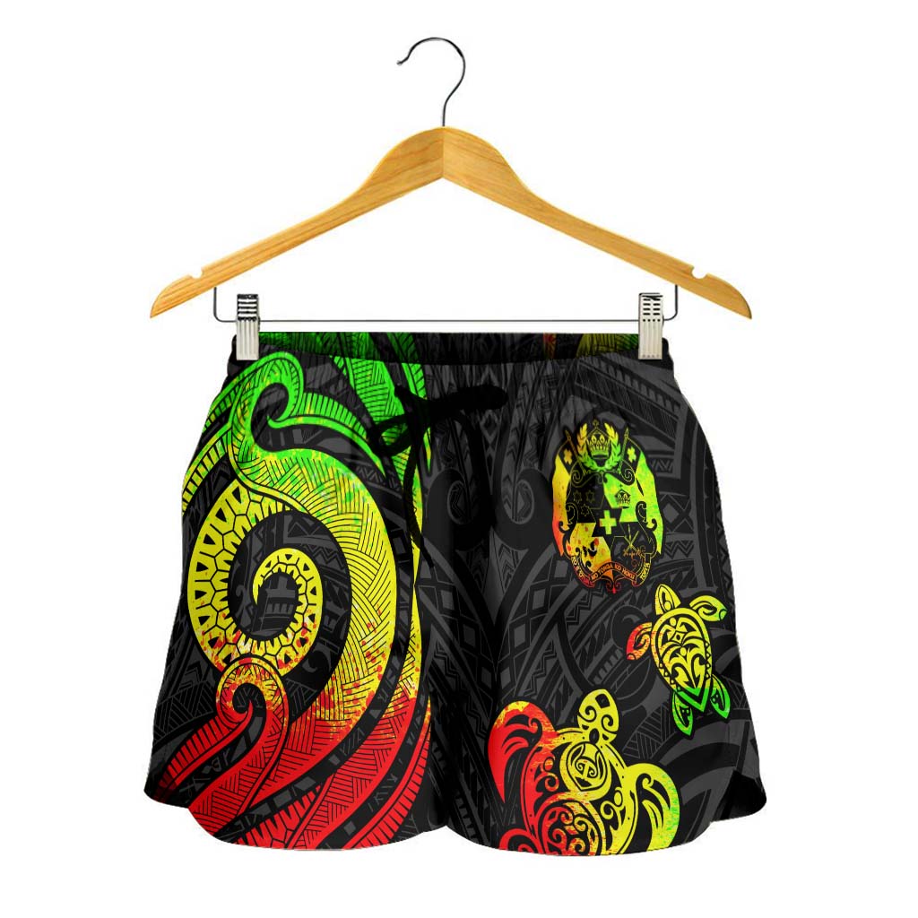 Tonga Women's Short - Reggae Tentacle Turtle - Polynesian Pride