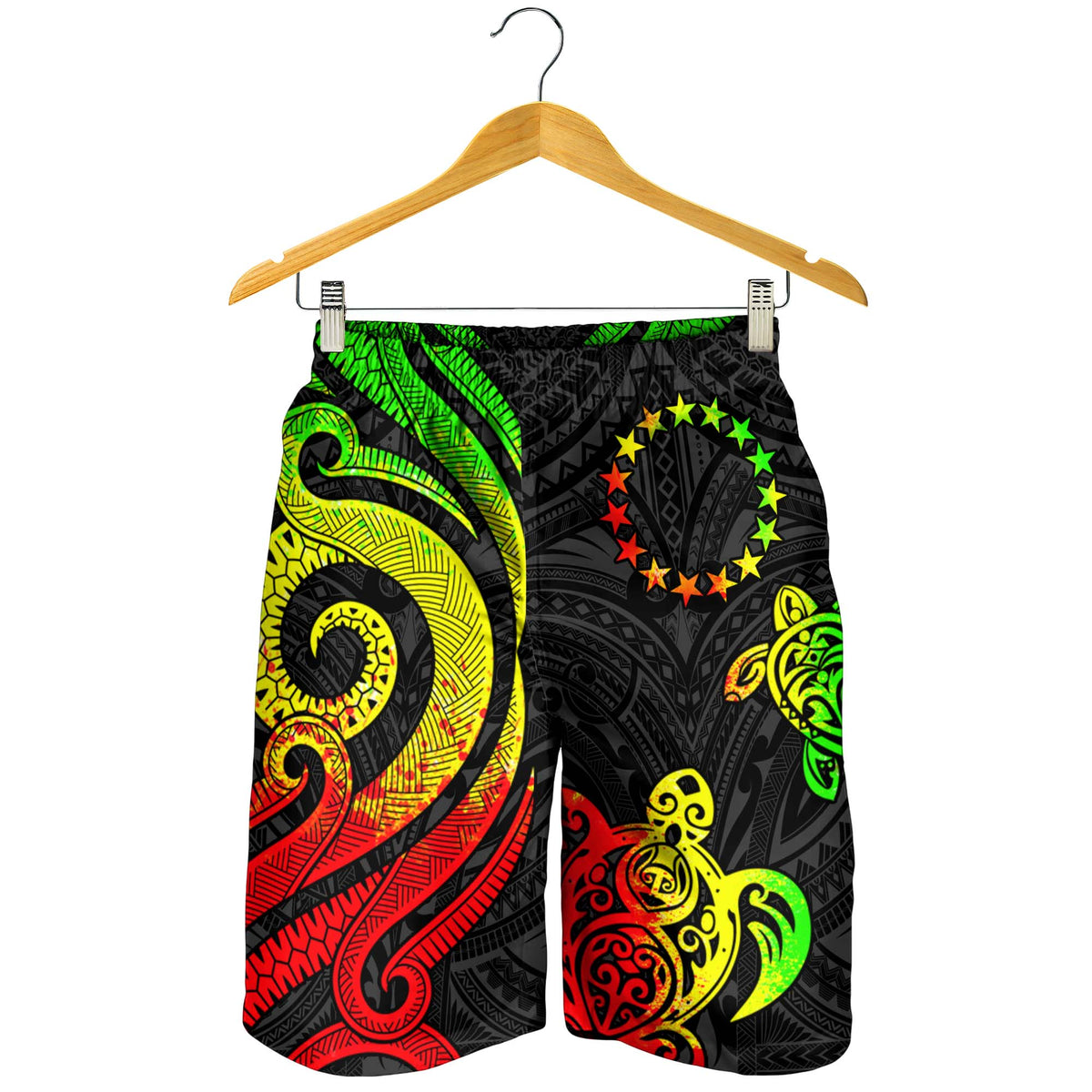 Cook Islands Men's Short - Reggae Tentacle Turtle - Polynesian Pride